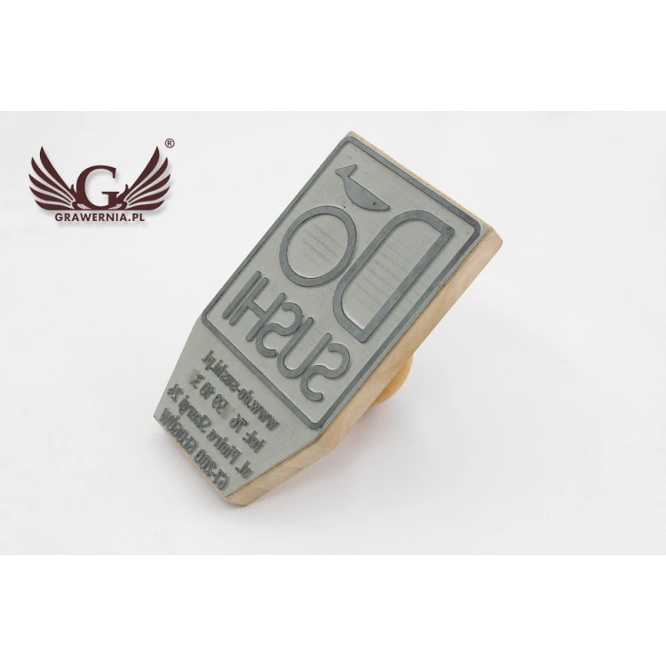 Stempel zum Abdrücken in Tinte - Abmessungen des Abdrucks 147x85mm