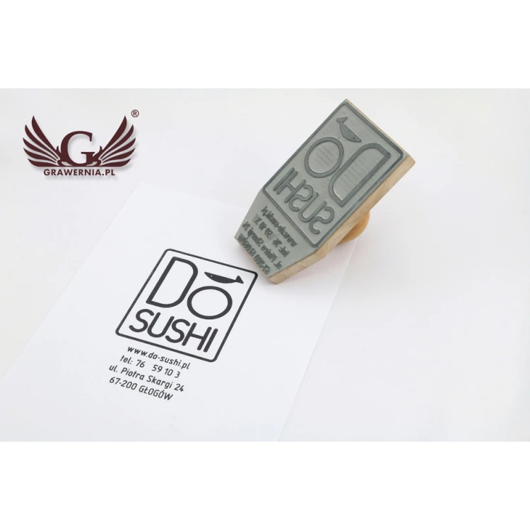 Stempel zum Abdrücken in Tinte - Abmessungen des Abdrucks 147x85mm
