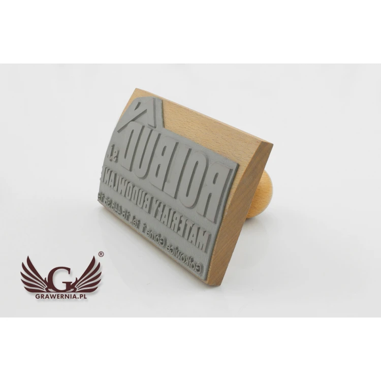 Stempel zum Abdrücken in Tinte - Abmessungen des Abdrucks 120x70mm