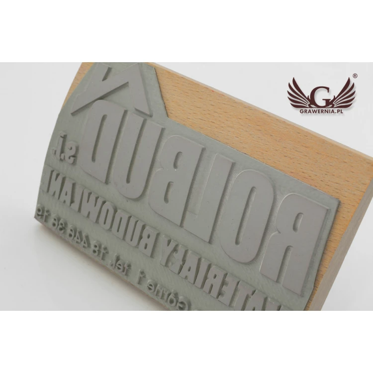 Stempel zum Abdrücken in Tinte - Abmessungen des Abdrucks 120x70mm