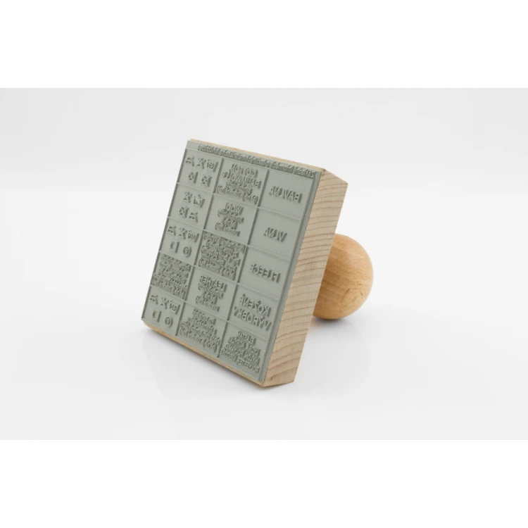 Stempel zum Abdrücken in Tinte - Abdruckmaße: 80x80mm