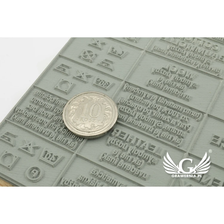 Stempel zum Abdrücken in Tinte - Abdruckmaße: 80x80mm