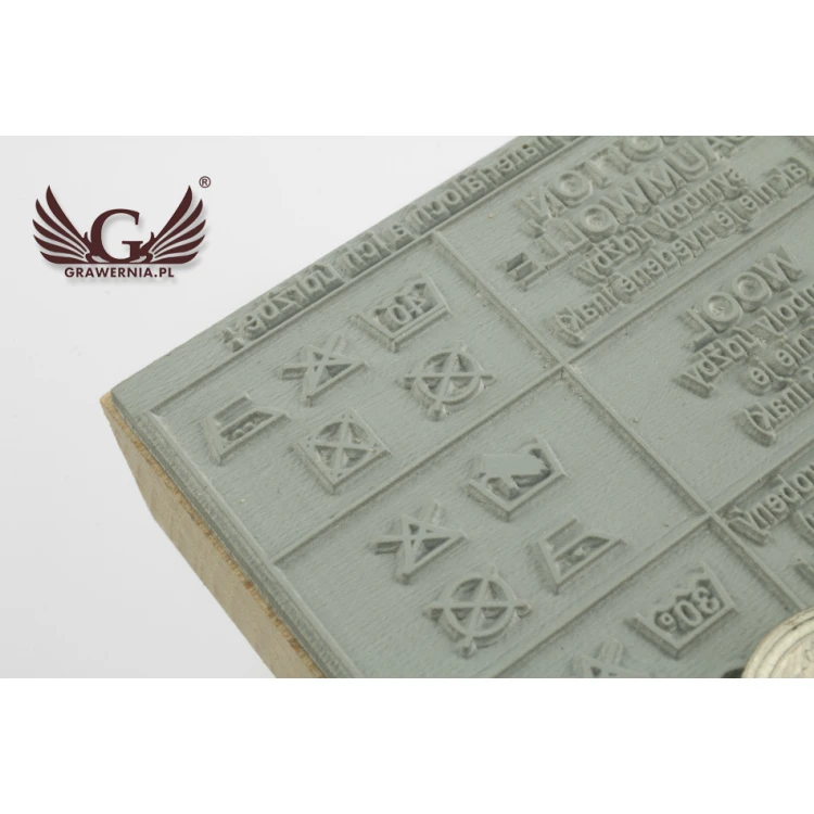 Stempel zum Abdrücken in Tinte - Abdruckmaße: 80x80mm