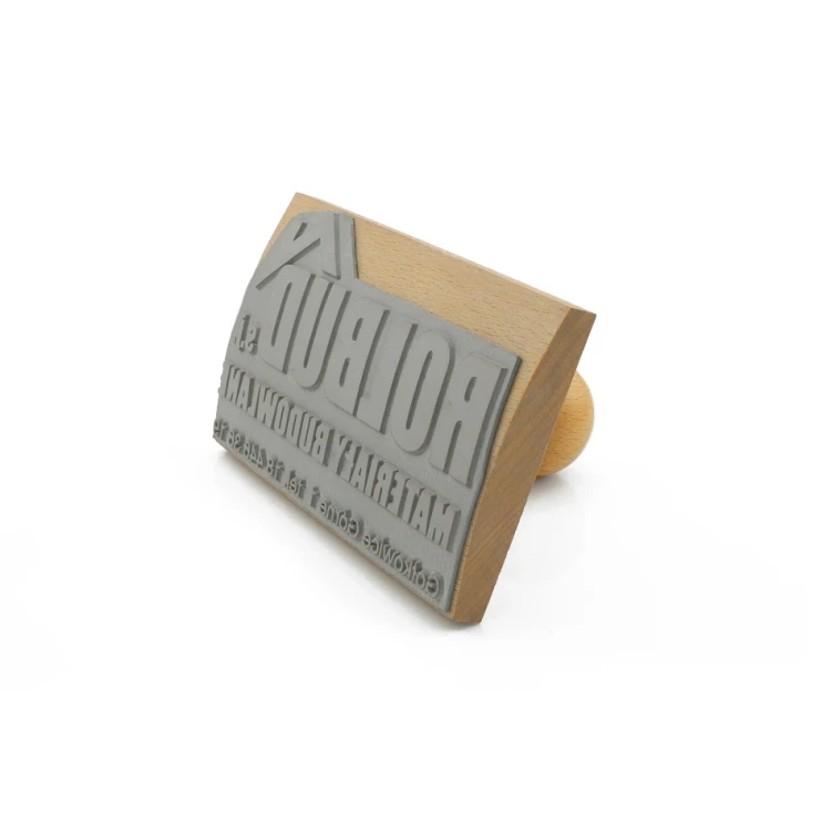 Stempel zum Abdrücken in Tinte - Abmessungen des Abdrucks 120x70mm