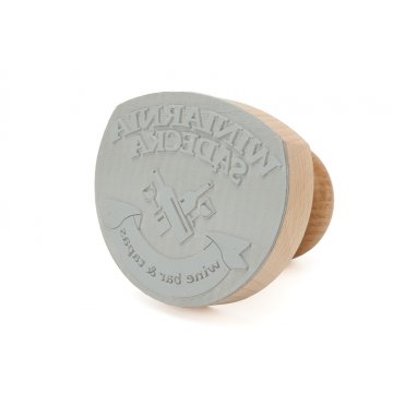 Stempel für Papiertüten zum Abdrücken in Tinte - Abdruckmaße: 85x85mm