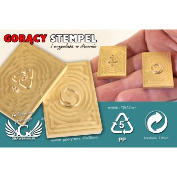 Stempel für Heiß- und Kaltprägung von Logos - Matrizengröße: 25x35mm - CNC