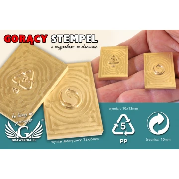 Stempel für Heiß- und Kaltprägung von Logos - Matrizengröße: 25x35mm - CNC