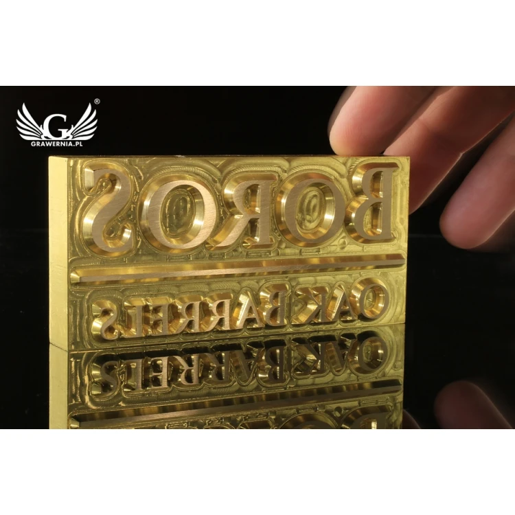 Stampfer zum Prägen von Logos im Heiß- und Kaltverfahren - Matrizengröße: 95x45mm - CNC
