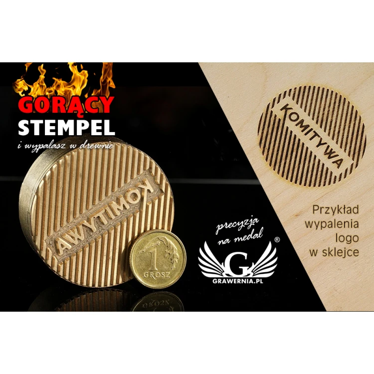 Stempel zum Prägen von Logos im Heiß- und Kaltverfahren - Durchmesser 38mm - CNC