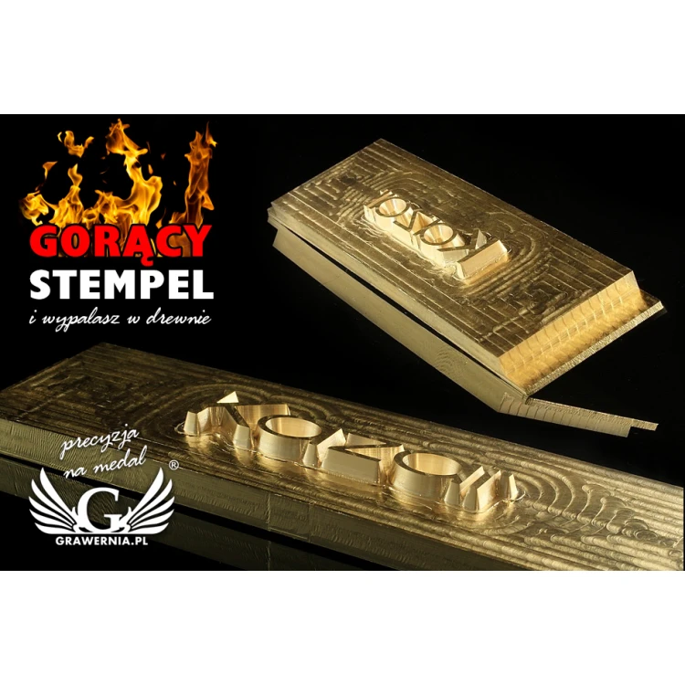 Stempel für Heiß- und Kaltprägung von Logos - Matrizengröße: 118x30mm - CNC