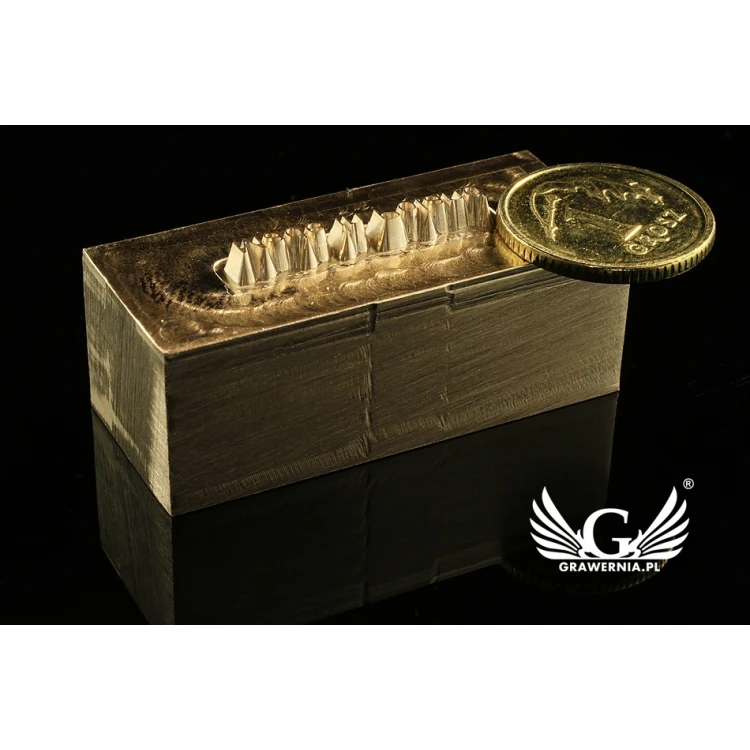 Stempel zum Prägen von Logos im Heiß- und Kaltverfahren - Matrizengröße: 36x15mm - CNC