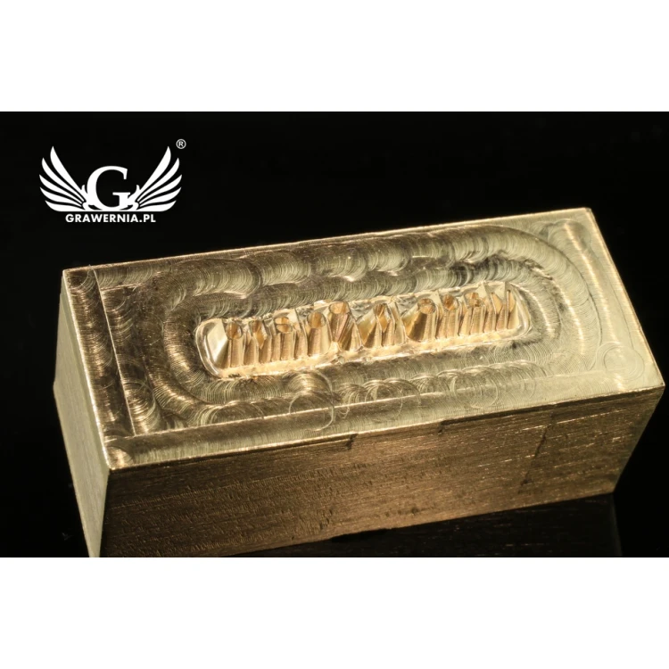 Stempel zum Prägen von Logos im Heiß- und Kaltverfahren - Matrizengröße: 36x15mm - CNC