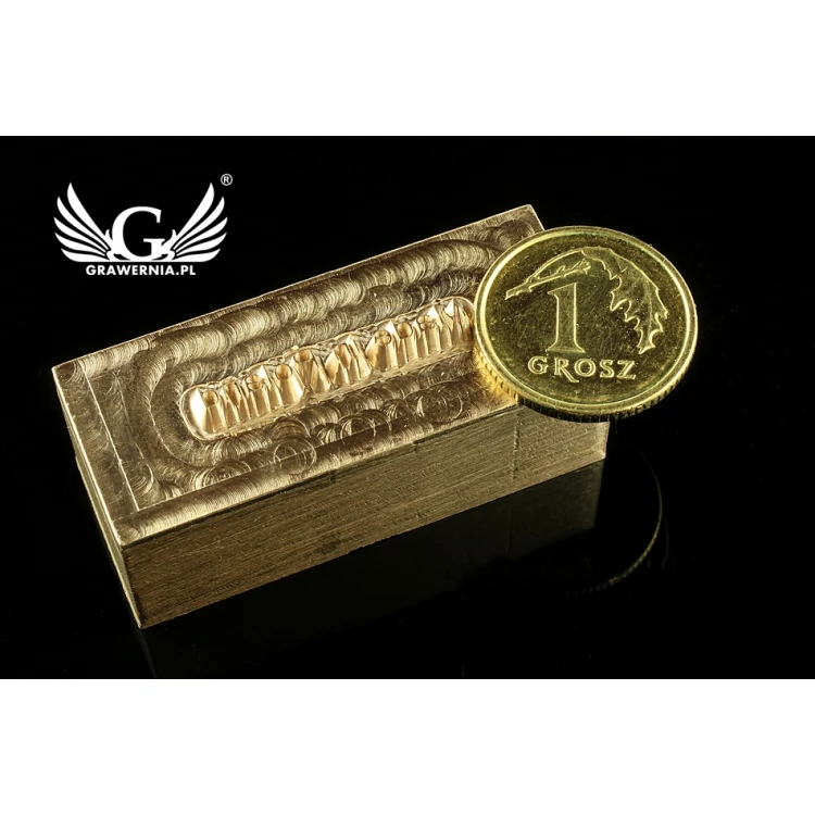 Stempel zum Prägen von Logos im Heiß- und Kaltverfahren - Matrizengröße: 36x15mm - CNC