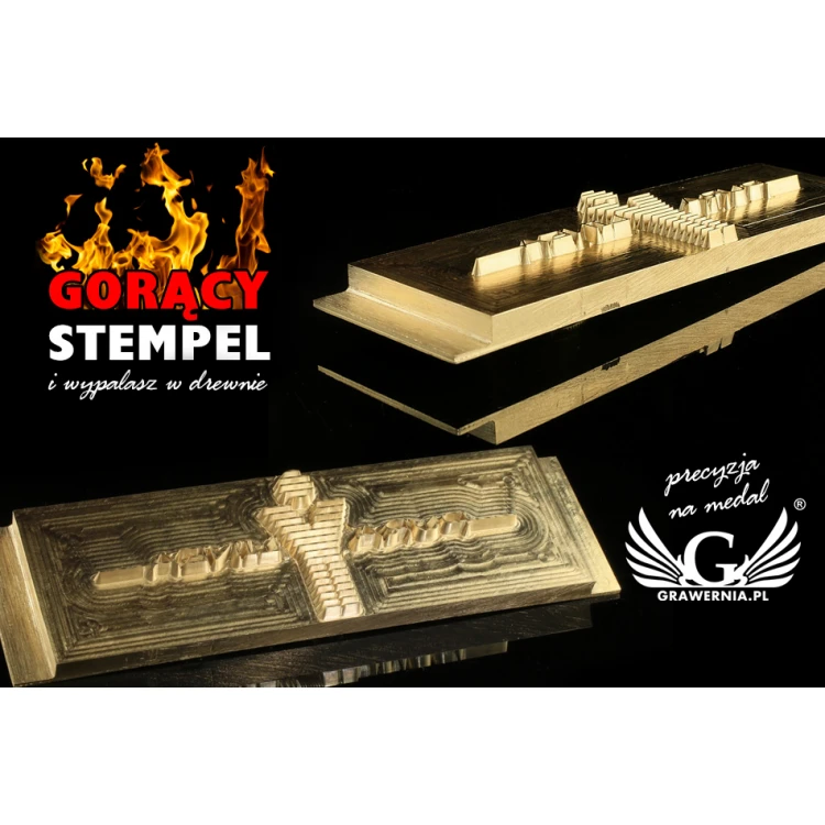 Stampfer zum Prägen von Logos im Heiß- und Kaltverfahren - Matrizengröße: 118x38mm - CNC