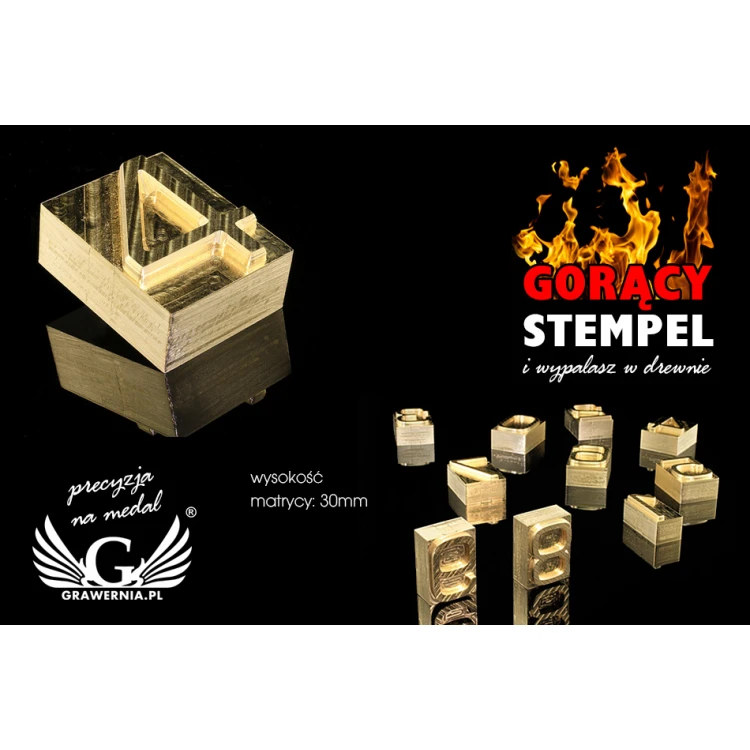 Stampfer zum Prägen von Logos im Heiß- und Kaltverfahren - ZAHLEN - Matrizenhöhe: 30mm - CNC