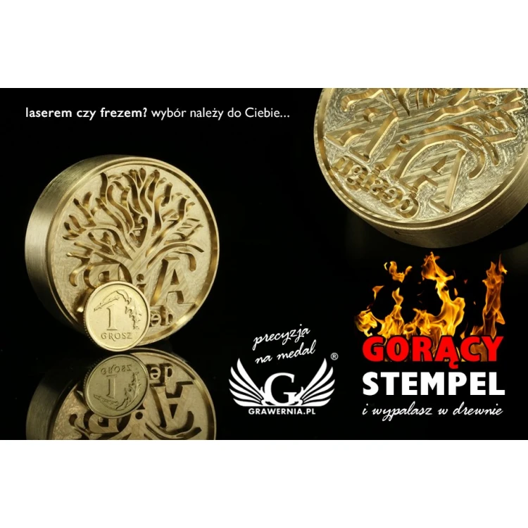 Stempel für Heiß- und Kaltprägung von Logos - Matrizendurchmesser: 42mm - CNC