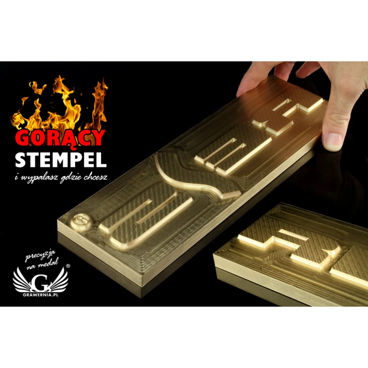 Prägestempel für Heißprägung von Logos - Matrizengröße: 275x92mm - CNC