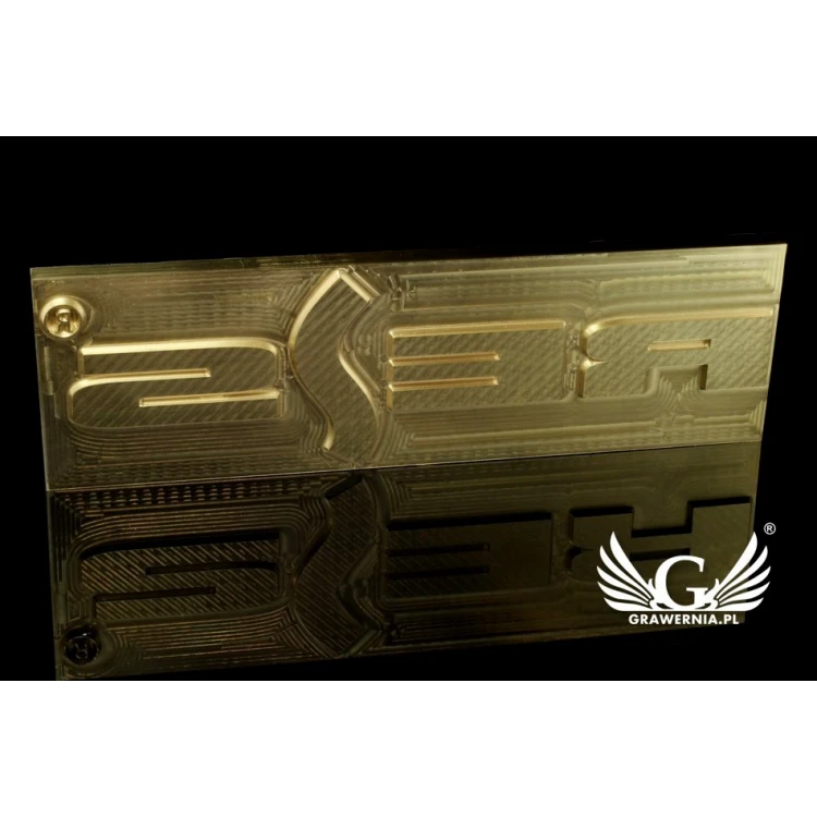 Prägestempel für Heißprägung von Logos - Matrizengröße: 275x92mm - CNC