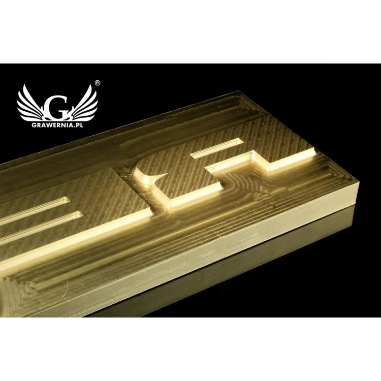 Prägestempel für Heißprägung von Logos - Matrizengröße: 275x92mm - CNC