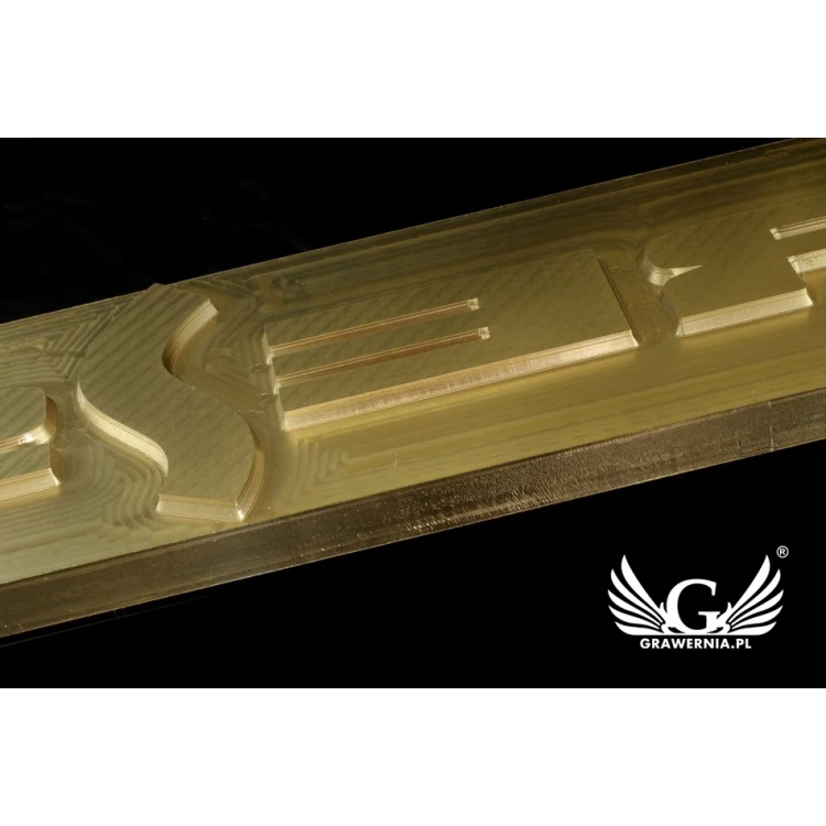 Prägestempel für Heißprägung von Logos - Matrizengröße: 275x92mm - CNC