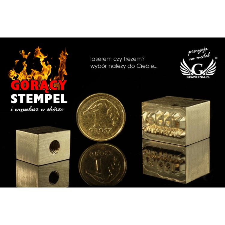 Stampfer zum Prägen von Logos im Heiß- und Kaltverfahren - Matrizengröße: 17x12mm - CNC