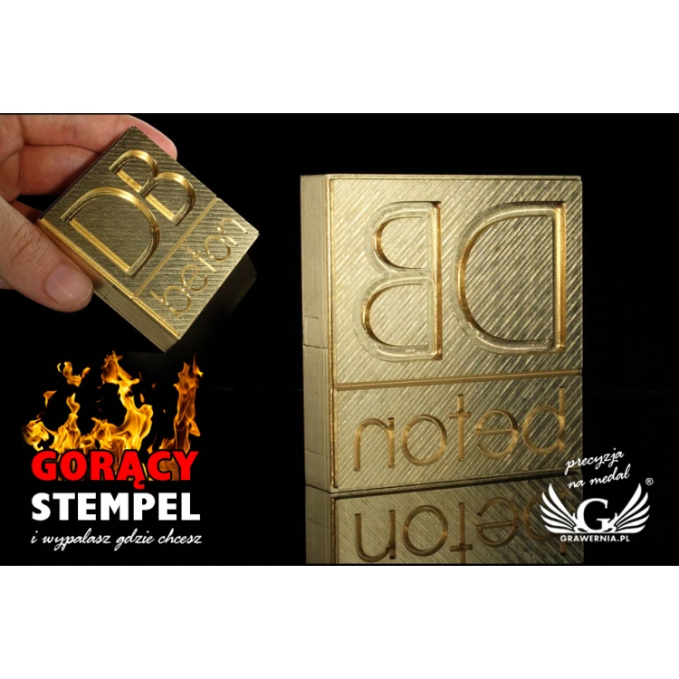 Stampfer zum Prägen von Logos im Heiß- und Kaltverfahren - Matrizengröße: 62x66mm - CNC