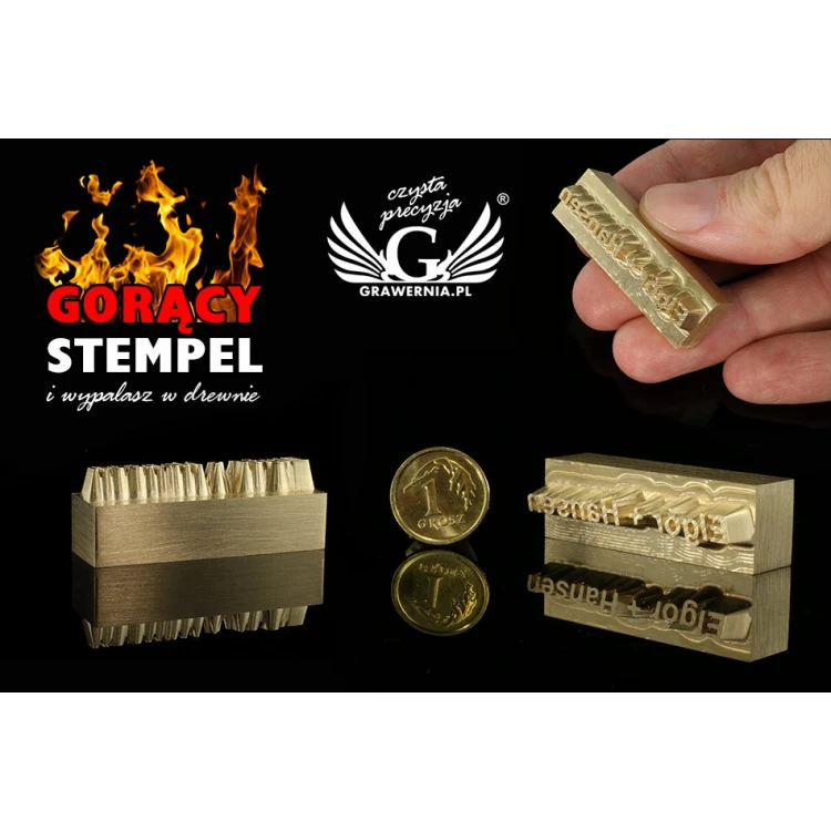 Stampfer zum Prägen von Logos im Heiß- und Kaltverfahren - Matrizengröße: 41x13mm - CNC