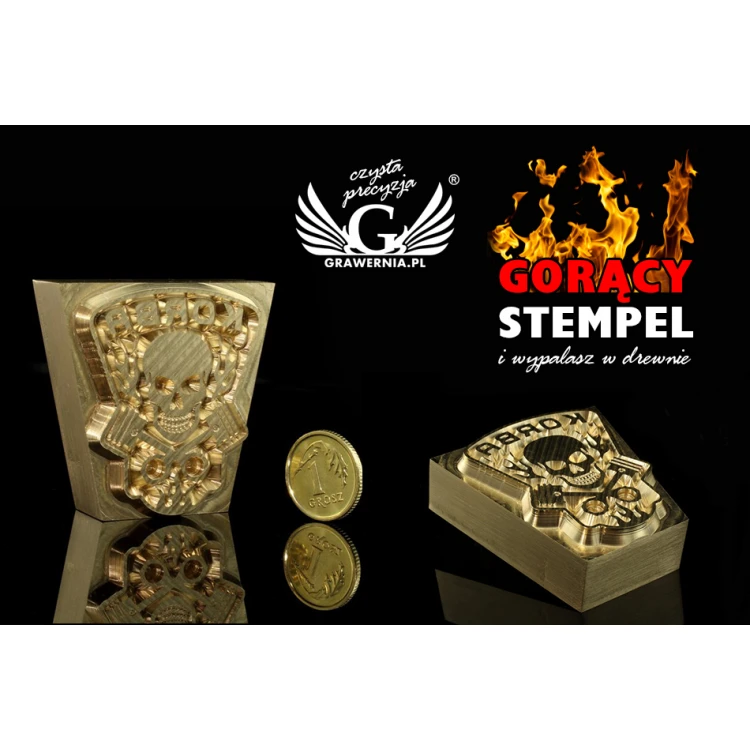Stempel für das Prägen von Logos im Heiß- und Kaltverfahren - Matrizengröße: 40x39,6mm