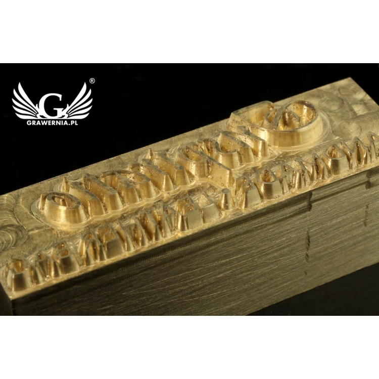 Stempel zum Prägen von Logos im Heiß- und Kaltverfahren - Matrizengröße: 39x12mm