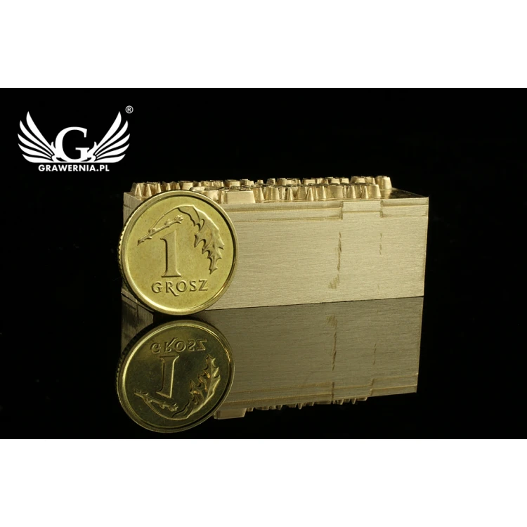Stempel zum Prägen von Logos im Heiß- und Kaltverfahren - Matrizengröße: 39x12mm