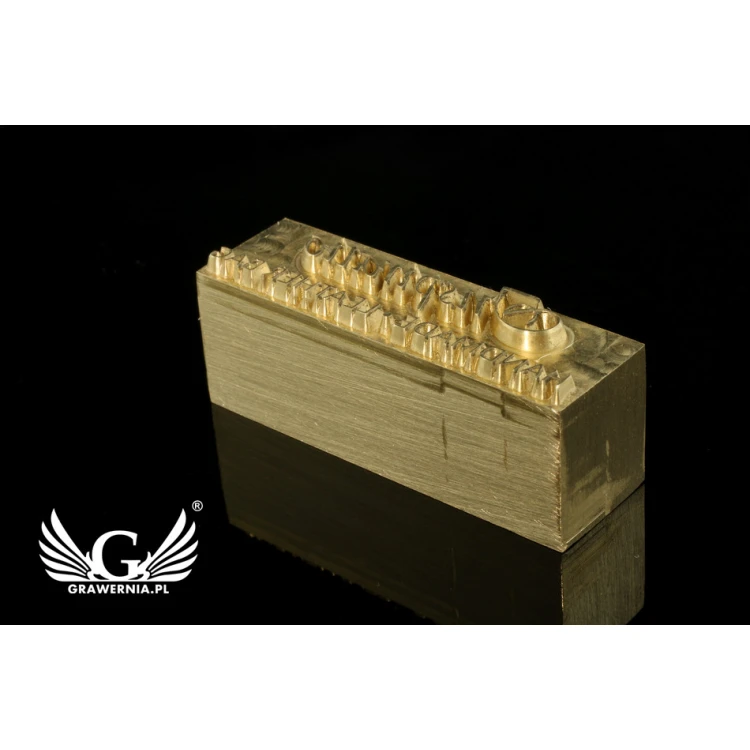 Stempel zum Prägen von Logos im Heiß- und Kaltverfahren - Matrizengröße: 39x12mm