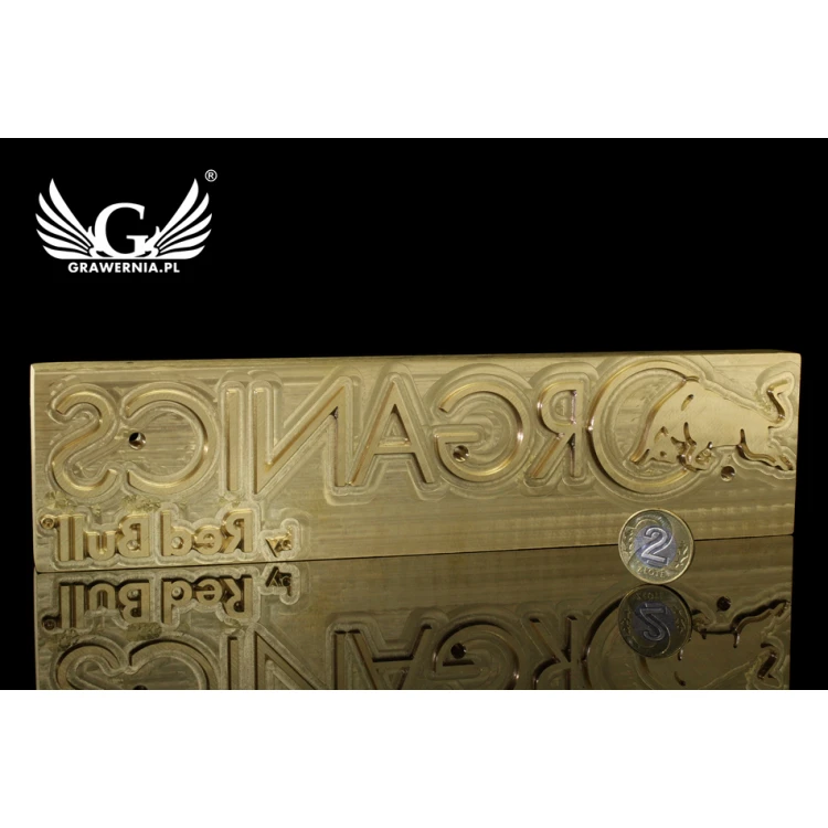 Prägestempel für Heißprägung von Logos - Matrizengröße: 233x58mm - CNC