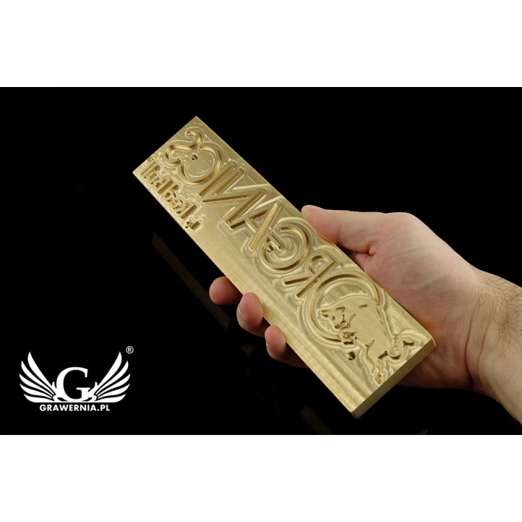 Prägestempel für Heißprägung von Logos - Matrizengröße: 233x58mm - CNC