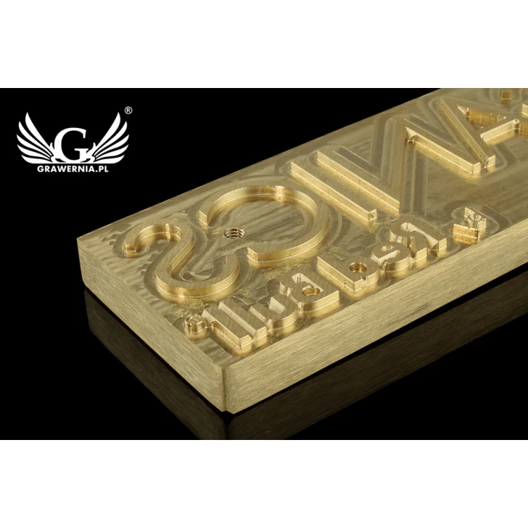 Prägestempel für Heißprägung von Logos - Matrizengröße: 233x58mm - CNC
