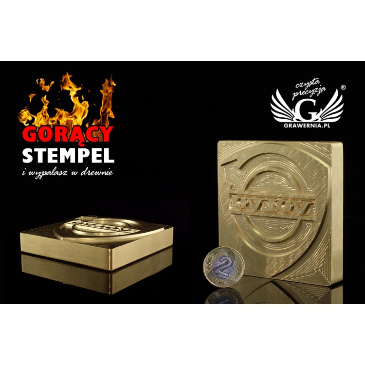Stampfer zum Prägen von Logos im Heiß- und Kaltverfahren - Matrizengröße: 73x74mm - CNC