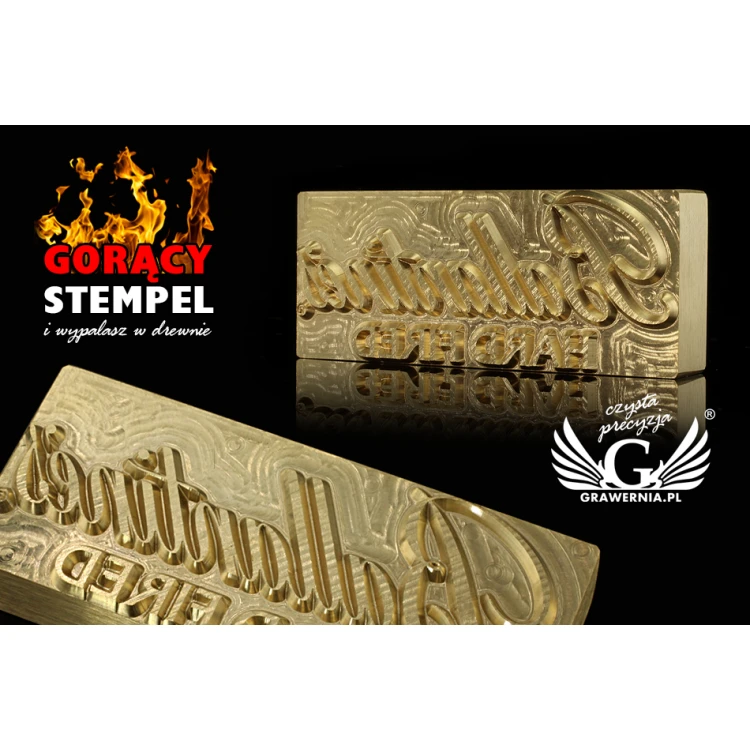 Stampf für das Prägen von Logos im Heiß- und Kaltverfahren - Matrizengröße: 72x29,8mm - CNC