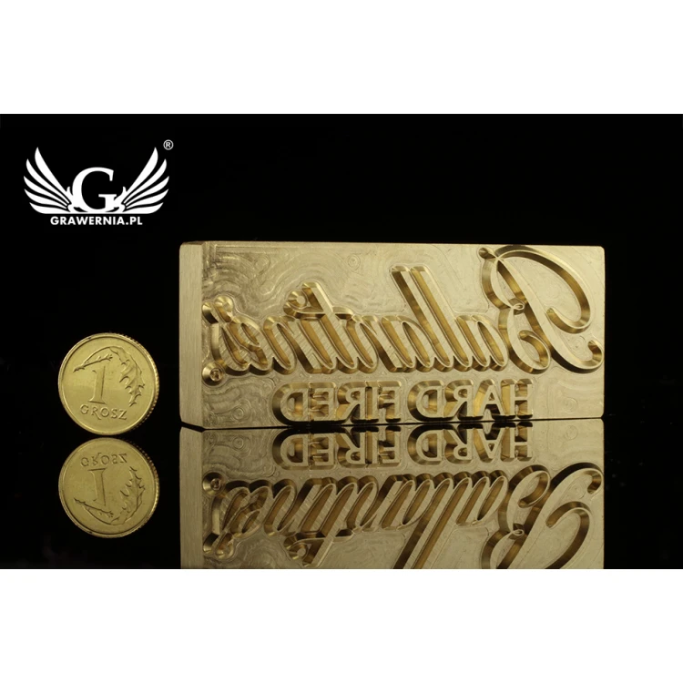 Stampf für das Prägen von Logos im Heiß- und Kaltverfahren - Matrizengröße: 72x29,8mm - CNC