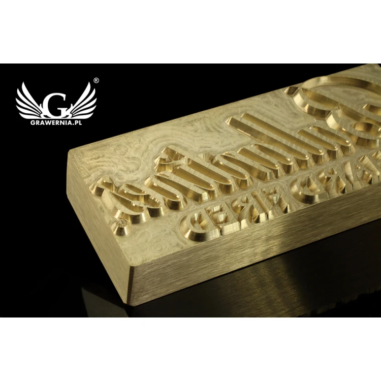 Stampf für das Prägen von Logos im Heiß- und Kaltverfahren - Matrizengröße: 72x29,8mm - CNC