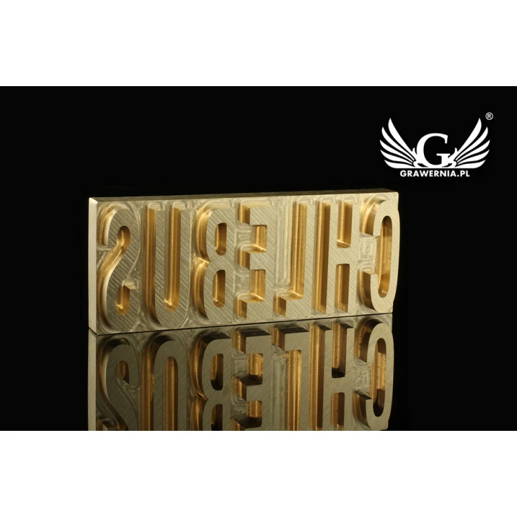 Stempel für Heiß- und Kaltprägung von Logos - Matrizengröße: 100x40mm - CNC