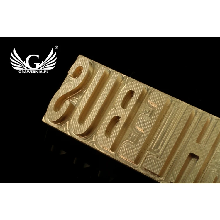 Stempel für Heiß- und Kaltprägung von Logos - Matrizengröße: 100x40mm - CNC