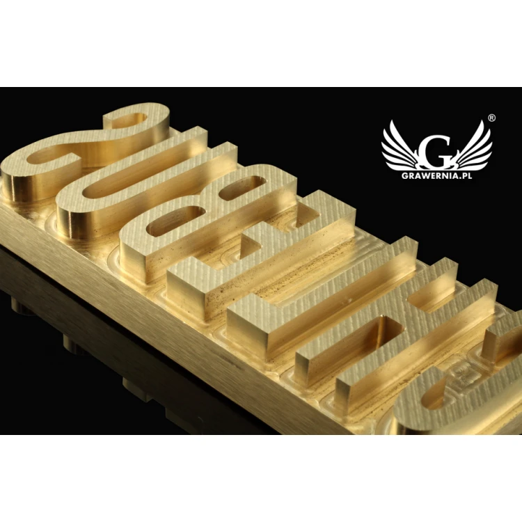 Stempel für Heiß- und Kaltprägung von Logos - Matrizengröße: 100x40mm - CNC