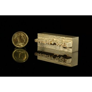 Stampfer zum Prägen von Logos im Heiß- und Kaltverfahren - Matrizengröße: 41x13mm - CNC