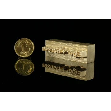 Stampfer zum Prägen von Logos im Heiß- und Kaltverfahren - Matrizengröße: 41x13mm - CNC