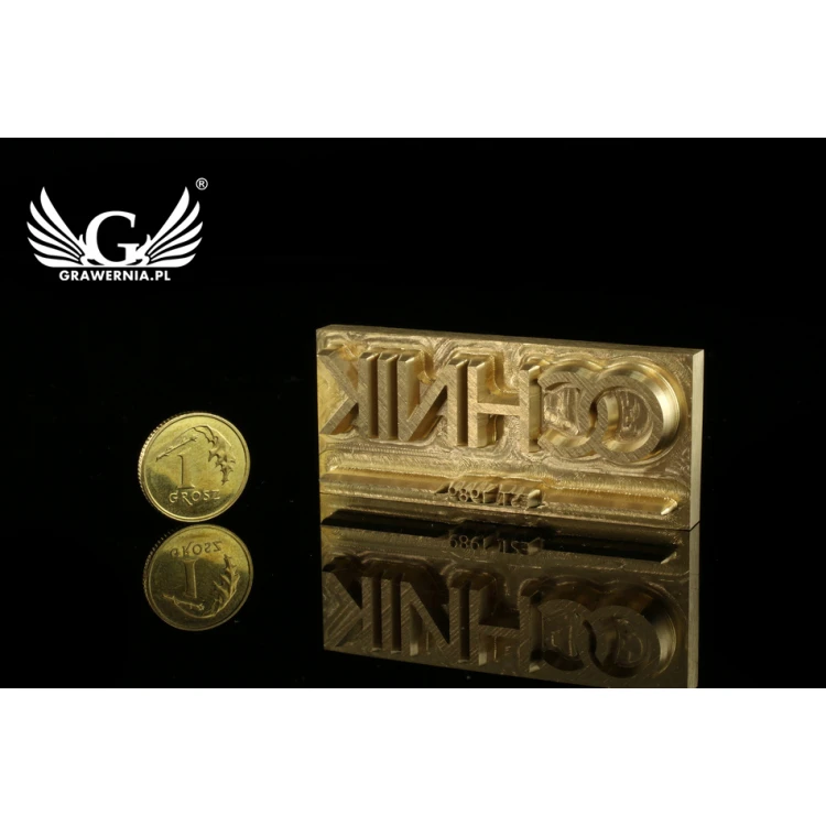 Stempel für Heiß- und Kaltprägung von Logos - Matrizengröße: 55x24mm - CNC