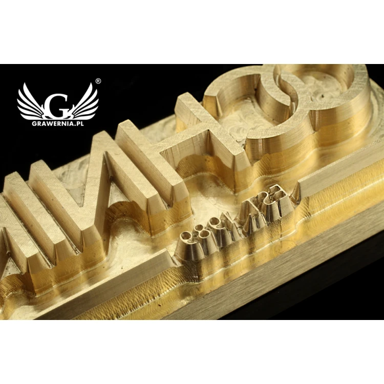 Stempel für Heiß- und Kaltprägung von Logos - Matrizengröße: 55x24mm - CNC