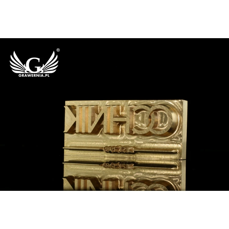 Stempel für Heiß- und Kaltprägung von Logos - Matrizengröße: 55x24mm - CNC