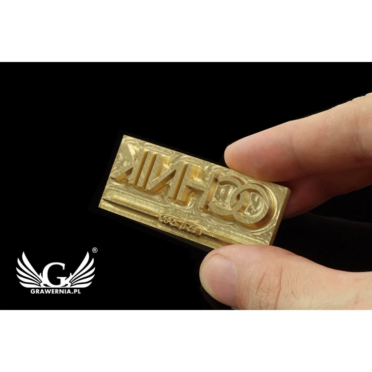 Stempel für Heiß- und Kaltprägung von Logos - Matrizengröße: 55x24mm - CNC