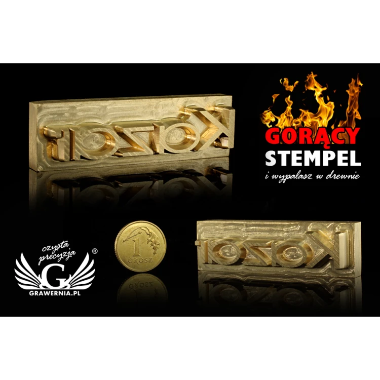 Stampf zum Prägen von Logos im Heiß- und Kaltverfahren - Matrizengröße: 50x15mm - CNC