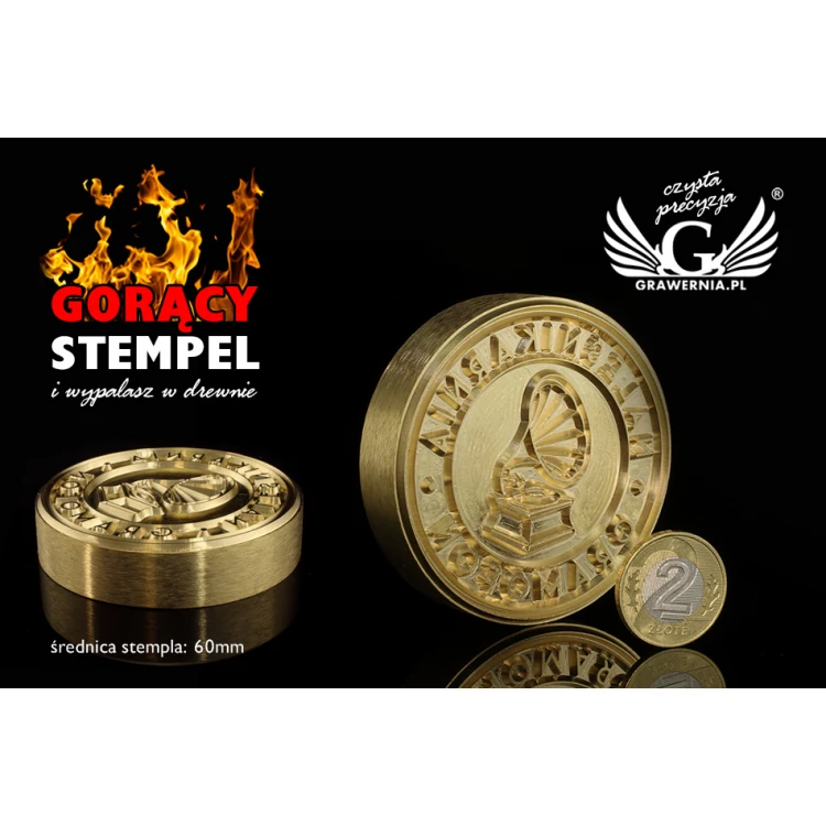 Stempel für Heiß- und Kaltprägung von Logos - Matrizendurchmesser: 63mm - CNC