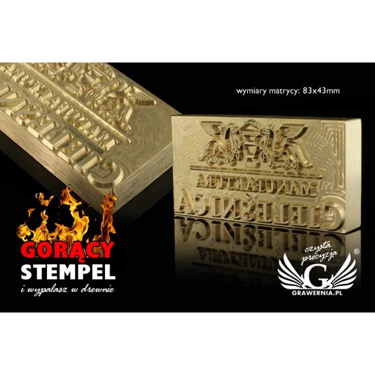 Stampfer zum Prägen von Logos im Heiß- und Kaltverfahren - Matrizengröße: 83x43mm - CNC